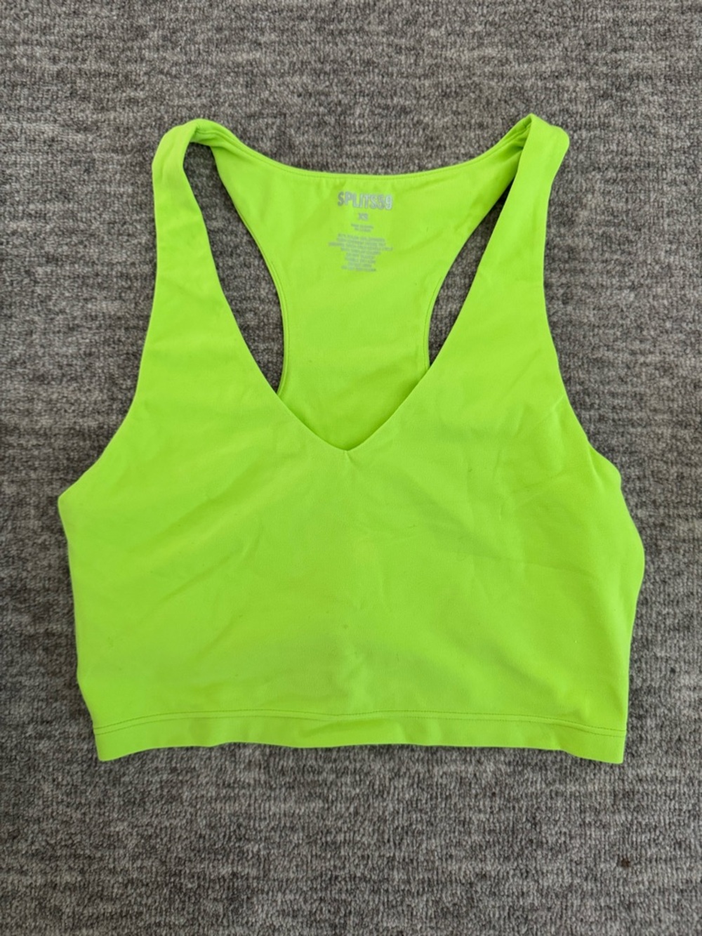 Splits 59 Neon Green Racerback Sports Bra
